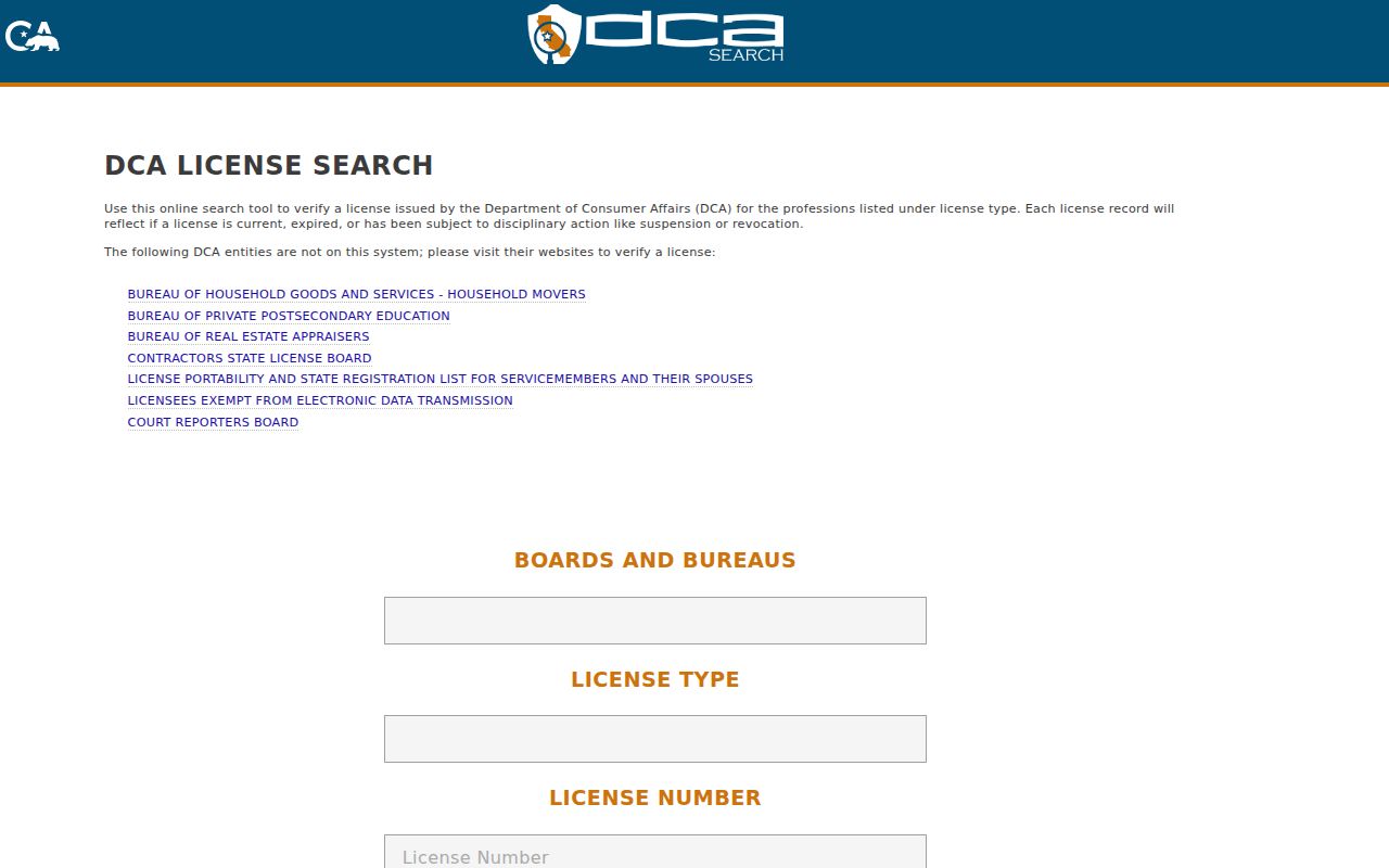 Rosemead people search through California professional license records