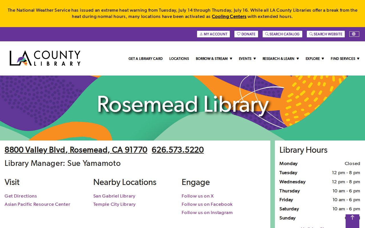 Rosemead people directories local history library resource